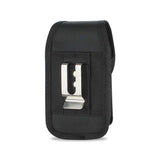 VERTICAL RUGGED POUCH HTC HD2 T8585 PLUS-BLACK WITH VELCRO BUCKLE CLIP (5.16X3.04X0.83 INCHES)