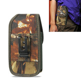 REIKO VERTICAL RUGGED POUCH SAMSUNG GALAXY S6/ S8 WITH BUCKLE CLIP IN CAMOUFLAGE (6.05X3.18X0.67 INCHESES PLUS)