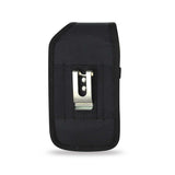 REIKO VERTICAL RUGGED POUCH IPHONE 6 PLUS/ 6S PLUS/ 7 PLUS/ SAMSUNG GALAXY S8 EDGE WITH BUCKLE CLIP IN BLACK (6.62X3.46X0.68 INCHES PLUS)