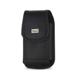 VERTICAL RUGGED POUCH HTC HD2 T8585 IN BLACK CELL PHONE WITH COVER (4.92X2.76X0.67 INCHES PLUS)