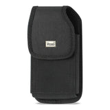 REIKO VERTICAL RUGGED POUCH SAMSUNG GALAXY S4 WITH METAL BELT CLIP IN BLACK ( 5.78x3.15x0.71 INCHES PLUS)