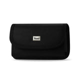 HORIZONTAL RUGGED POUCH MEDIUM SIZE WITH METAL BELT CLIP AND VELCRO IN BLACK (3.5X2.05X1.1 INCHES)
