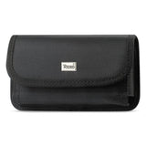 REIKO HORIZONTAL RUGGED POUCH IPHONE 5/ 5S/ SE WITH VELCRO IN BLACK (5.27x2.71x0.7 INCHES PLUS)