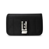 HORIZONTAL RUGGED POUCH IPHONE 6/ 6S IN BLACK WITH METAL BELT CLIP AND VELCRO (5.84X3.04X0.67 INCHES PLUS)