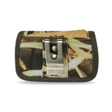 HORIZONTAL CARD HOLDER RUGGED POUCH FOR MOTOROLA DROID X MB810 IN LEAVES PATTERN (5.24X2.91X0.94 INCHES PLUS)