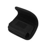 REIKO HORIZONTAL RUGGED POUCH MEDIAN SIZE WITH VELCRO AND METAL BELT CLIP IN BLACK (3.5X2.05X1.1 INCHES)