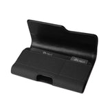 REIKO HORIZONTAL RUGGED POUCH WITH Z LID PATTERN IN BLACK (5.59X2.79X0.42 INCHES SLIM)