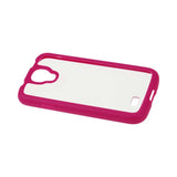 REIKO SAMSUNG GALAXY S4 FRAME CASE WITH CLEAR BACK COVER IN HOT PINK