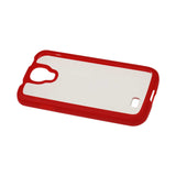 REIKO SAMSUNG GALAXY S4 FRAME CASE WITH CLEAR BACK COVER IN RED