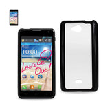 REIKO LG SPIRIT 4G FRAME BUMPER CLEAR BACK CASE IN BLACK