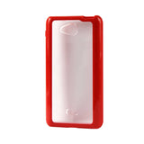 REIKO LG SPIRIT 4G FRAME BUMPER CLEAR BACK CASE IN RED