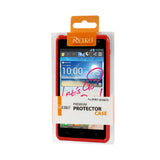 REIKO LG SPIRIT 4G FRAME BUMPER CLEAR BACK CASE IN RED