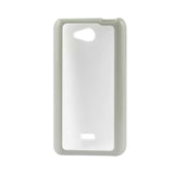 REIKO LG SPIRIT 4G FRAME BUMPER CLEAR BACK CASE IN WHITE