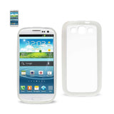 REIKO SAMSUNG GALAXY S3 FRAME BUMPER CLEAR BACK CASE IN WHITE