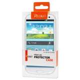 REIKO SAMSUNG GALAXY S3 FRAME BUMPER CLEAR BACK CASE IN WHITE