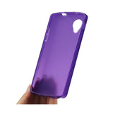 REIKO LG NEXUS 5 JELLY POLYMER GEL CASE IN PURPLE