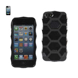 REIKO IPHONE SE/ 5S/ 5 JELLY HEXAGON GEL CASE IN BLACK