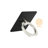 REIKO UNIVERSAL METAL RING GRIP HOLDER WITH HOOK IN BLACK