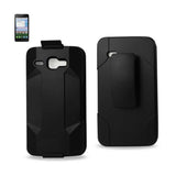 REIKO ALCATEL ONE TOUCH SONIC LTE 3-IN-1 HYBRID HEAVY DUTY HOLSTER COMBO CASE IN BLACK