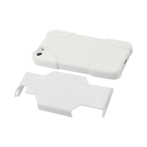 REIKO IPHONE 5C 3-IN-1 HYBRID HEAVY DUTY HOLSTER COMBO CASE IN WHITE