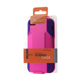 REIKO IPHONE SE/ 5S/ 5 3-IN-1 HYBRID HEAVY DUTY HOLSTER COMBO CASE IN HOT PINK PURPLE