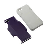 REIKO IPHONE SE/ 5S/ 5 3-IN-1 HYBRID HEAVY DUTY HOLSTER COMBO CASE IN PURPLE WHITE