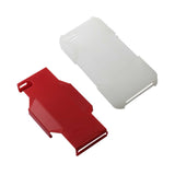 REIKO IPHONE SE/ 5S/ 5 3-IN-1 HYBRID HEAVY DUTY HOLSTER COMBO CASE IN RED CLEAR