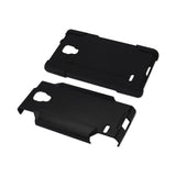 REIKO LG OPTIMUS L9 3-IN-1 HYBRID HEAVY DUTY HOLSTER COMBO CASE IN BLACK