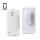 REIKO LG OPTIMUS L9 3-IN-1 HYBRID HEAVY DUTY HOLSTER COMBO CASE IN WHITE