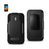 REIKO SAMSUNG EPIC 4G TOUCH 3-IN-1 HYBRID HEAVY DUTY HOLSTER COMBO CASE IN BLACK