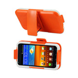 REIKO SAMSUNG EPIC 4G TOUCH 3-IN-1 HYBRID HEAVY DUTY HOLSTER COMBO CASE IN ORANGE WHITE