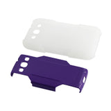 REIKO SAMSUNG GALAXY S3 3-IN-1 HYBRID HEAVY DUTY HOLSTER COMBO CASE IN PURPLE CLEAR