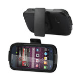 REIKO SAMSUNG GALAXY RING 3-IN-1 HYBRID HEAVY DUTY HOLSTER COMBO CASE IN BLACK