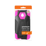 REIKO ALCATEL DAWN/ STREAK HYBRID HEAVY DUTY CASE WITH KICKSTAND IN HOT PINK BLACK