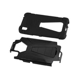 REIKO ALCATEL IDOL 4 HYBRID HEAVY DUTY CASE WITH KICKSTAND IN BLACK