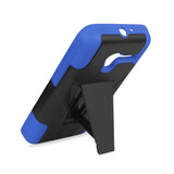 REIKO ALCATEL ONETOUCH PIXI 3 HYBRID HEAVY DUTY CASE WITH KICKSTAND IN NAVY BLACK