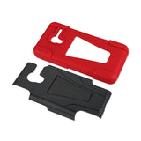 REIKO ALCATEL ONETOUCH PIXI 3 HYBRID HEAVY DUTY CASE WITH KICKSTAND IN RED BLACK