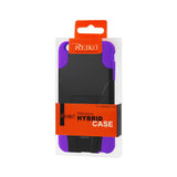 REIKO IPHONE 6 PLUS HYBRID HEAVY DUTY CASE WITH KICKSTAND IN PURPLE BLACK