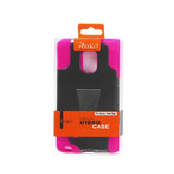 REIKO SAMSUNG GALAXY NOTE EDGE HYBRID HEAVY DUTY CASE WITH KICKSTAND IN HOT PINK BLACK