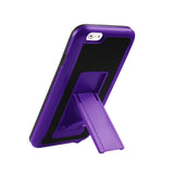 REIKO IPHONE 6 PLUS HYBRID HEAVY DUTY CASE WITH VERTICAL KICKSTAND IN BLACK PURPLE