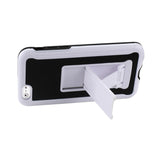 REIKO IPHONE 6 PLUS HYBRID HEAVY DUTY CASE WITH VERTICAL KICKSTAND IN BLACK WHITE