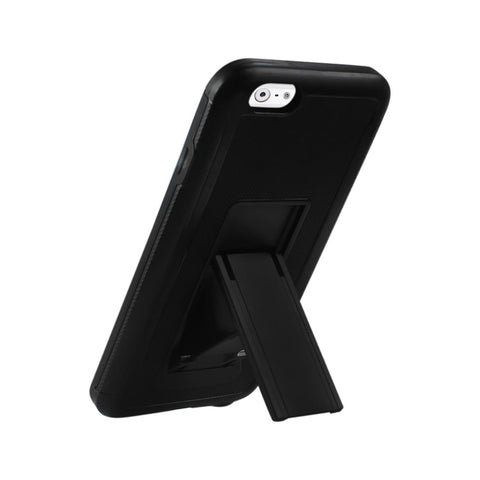 REIKO IPHONE 6 PLUS HYBRID HEAVY DUTY CASE WITH VERTICAL KICKSTAND IN BLACK