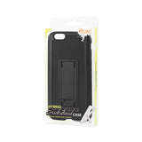 REIKO IPHONE 6 PLUS HYBRID HEAVY DUTY CASE WITH VERTICAL KICKSTAND IN BLACK