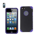 REIKO IPHONE 5/5S/SE HYBRID HEAVY DUTY CASE IN BLACK PURPLE