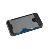 REIKO ALCATEL DAWN/ STREAK SLIM ARMOR HYBRID CASE WITH CARD HOLDER IN GRAY