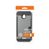 REIKO ALCATEL DAWN/ STREAK SLIM ARMOR HYBRID CASE WITH CARD HOLDER IN GRAY