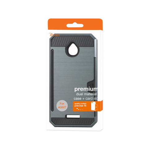 REIKO ALCATEL DAWN/ STREAK SLIM ARMOR HYBRID CASE WITH CARD HOLDER IN NAVY