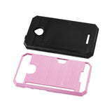REIKO ALCATEL DAWN/ STREAK SLIM ARMOR HYBRID CASE WITH CARD HOLDER IN PINK