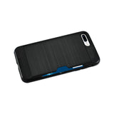 REIKO IPHONE 7 PLUS SLIM ARMOR HYBRID CASE WITH CARD HOLDER IN BLACK