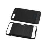 REIKO IPHONE 7 PLUS SLIM ARMOR HYBRID CASE WITH CARD HOLDER IN BLACK